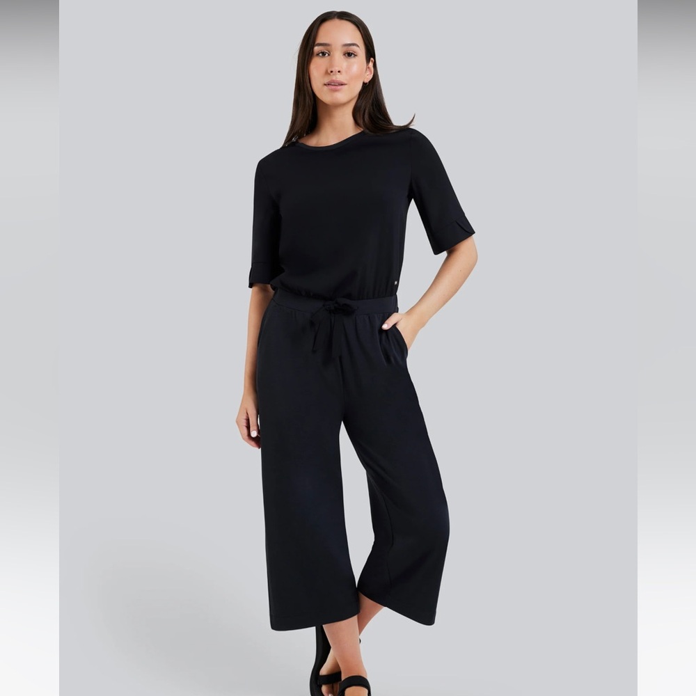 Figs Black Wide-Leg Jumpsuit with Sophisticated Design